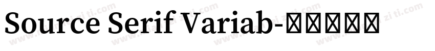 Source Serif Variab字体转换